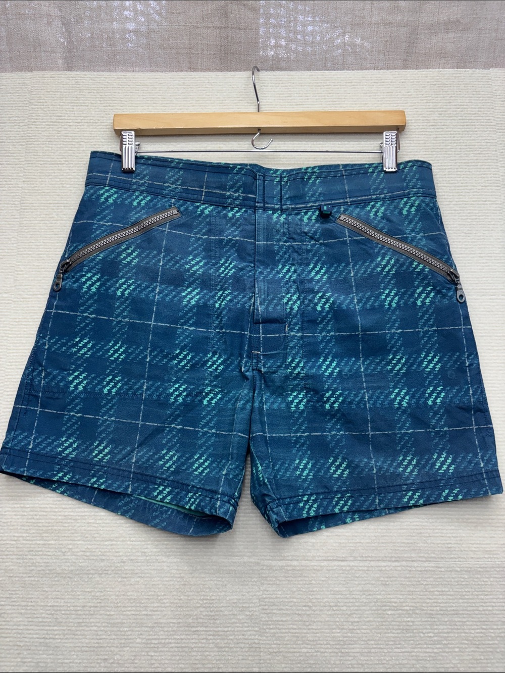 C-In2 Men's Blue Plaid Swim Trunks